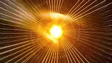 4K金色粒子宇宙光线穿梭时空虫洞背景pr视频的预览图